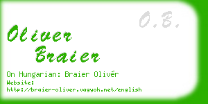 oliver braier business card